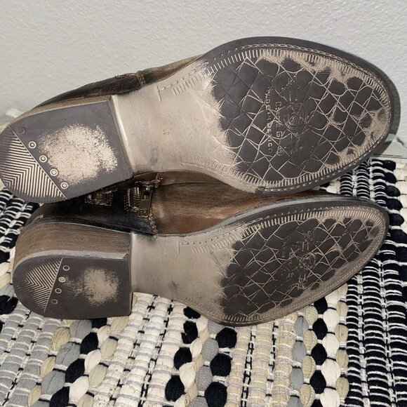 Corral Circle G Burnished Brown Double Zipper Boot US 9 M Bootie Western - Picture 8 of 8